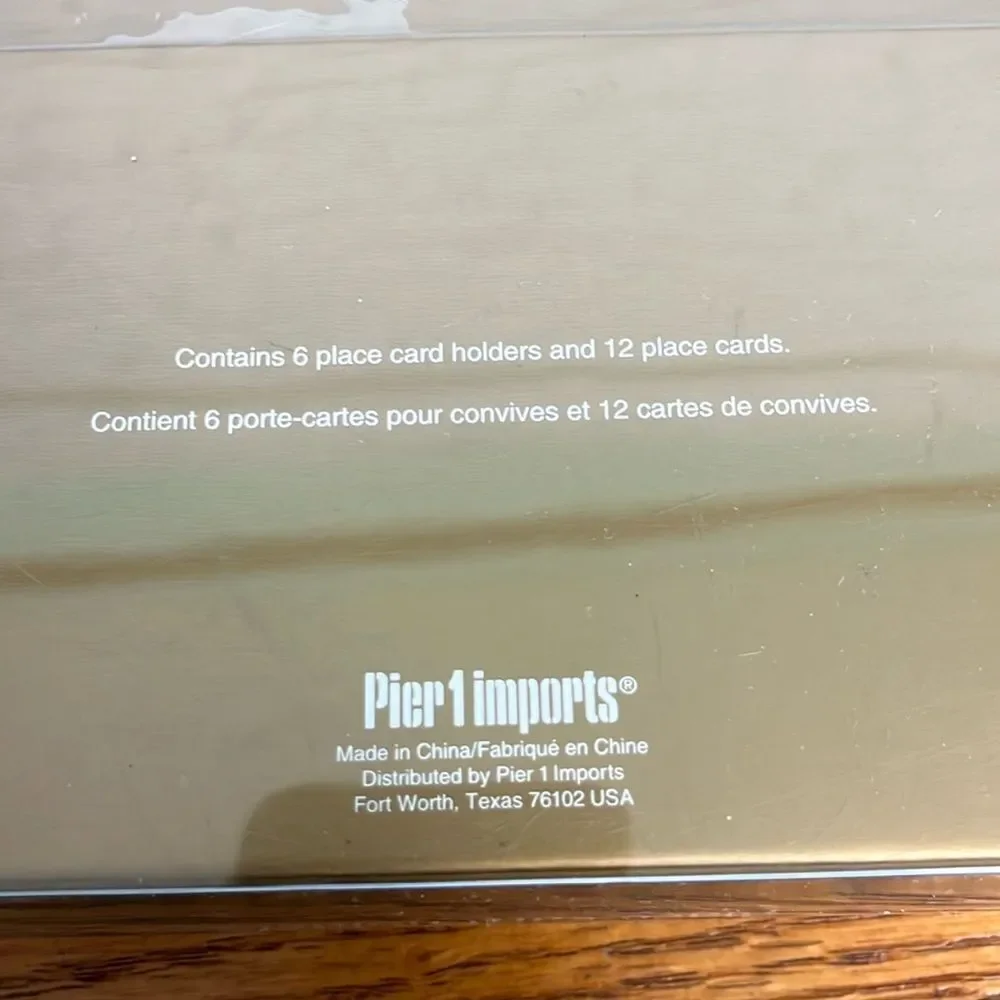 Pier 1 Holiday Ornament Balls Place Card Holders set of 12 w/name tag, new